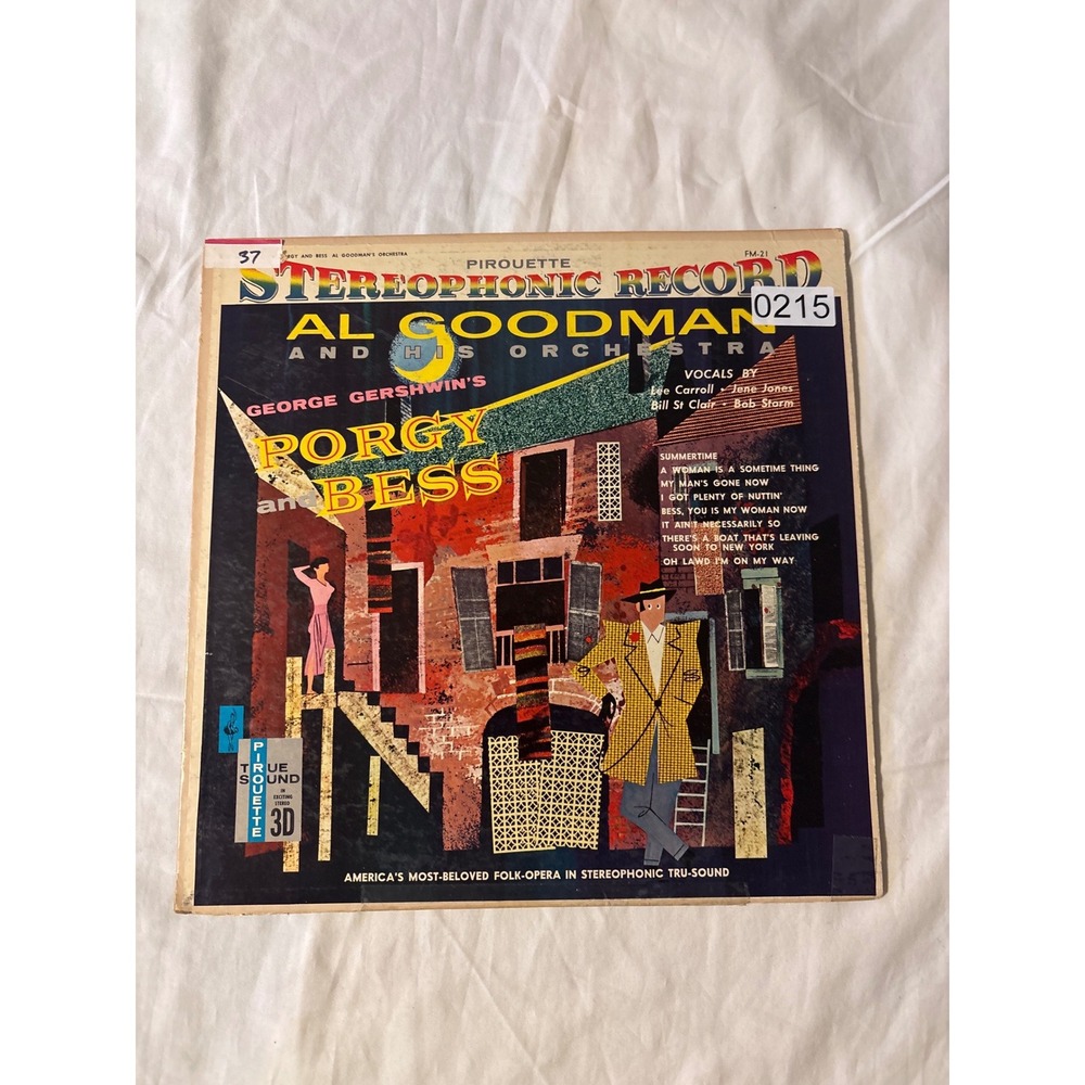 Pirouette Porgy and Bess lLP Al Goodman Orchestra 12" Black Good Stereo FM-21